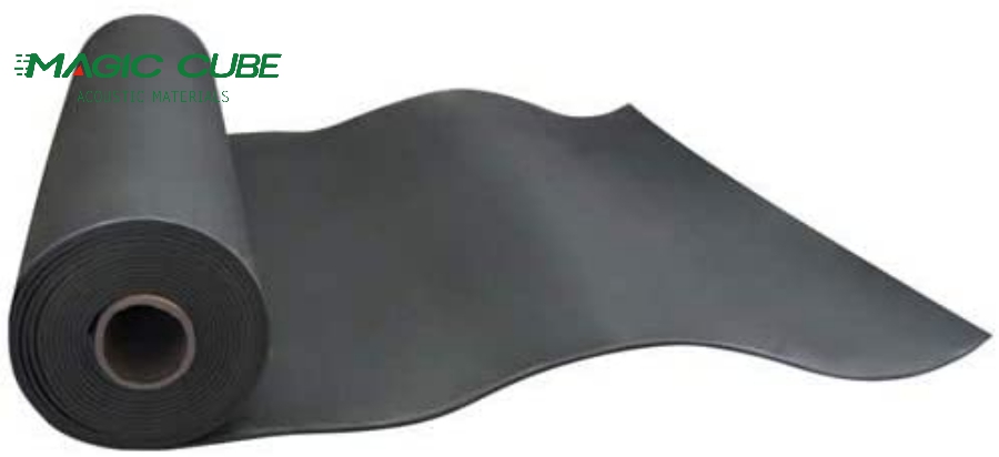 Barreira de ruído MLV de folha de vinil carregada em massa de material de construção flexível preto de alta qualidade