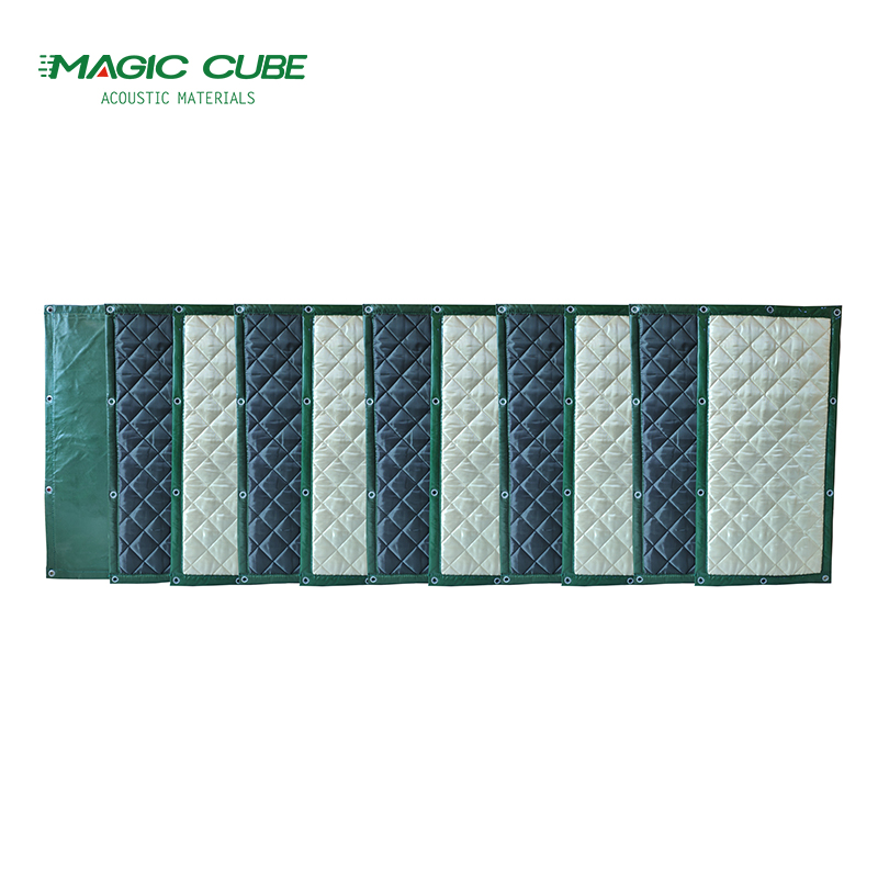 Som exterior da cortina das barreiras do PVC da segurança da construção que obstrui a barreira da cerca