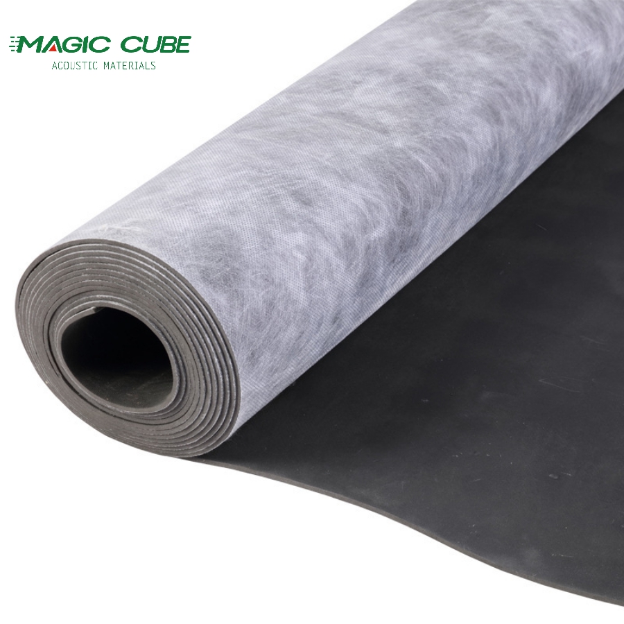 Barreira de ruído MLV de folha de vinil carregada em massa de material de construção flexível preto de alta qualidade